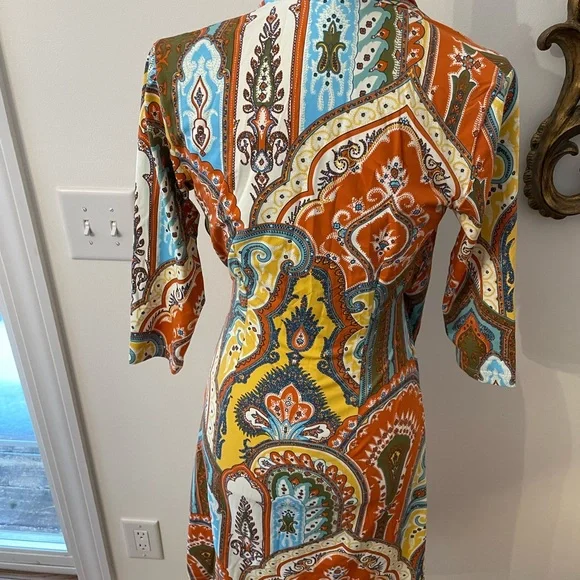 J. McLaughlin Patterned Retro Style Dress - Picture 6 of 12